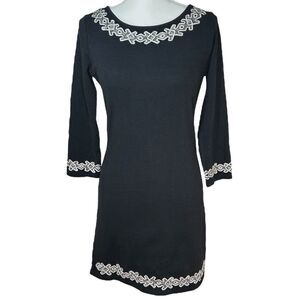 Free People Black Cut-Out Back Mini Dress White Embroidered Lace Dress‎ Medium
